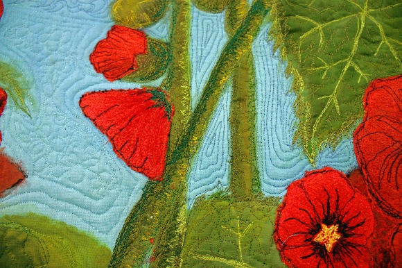 Barbara Harms Fiber Art a art quilt A Bug's 